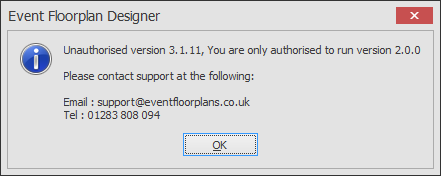 Screenshot: If the software did not load and you got another message, please click on the message box