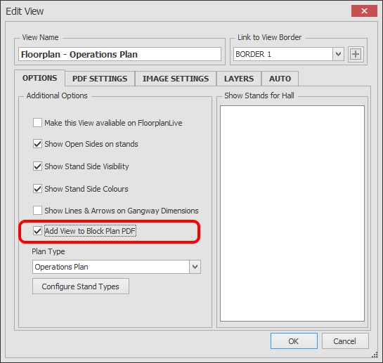 Screenshot: NOTE: If you want the whole floorplan shown on the 2nd page of your components PDF, edit t