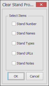 Screenshot: The box on the right shows you what properties are cleared from the stand details.