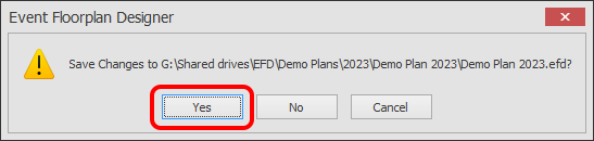 Screenshot: If you click Cancel, you will be taken back to your floorplan so you can edit it further i