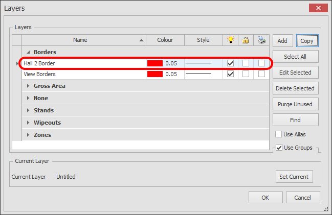 Screenshot: You will now see your new Layer with matching properties as shown below.