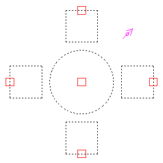 Screenshot: With multiple Insertion points and a Control Point: