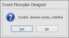 Screenshot: NOTE: If the symbol already exists on your drawing, the below message will appear. If you