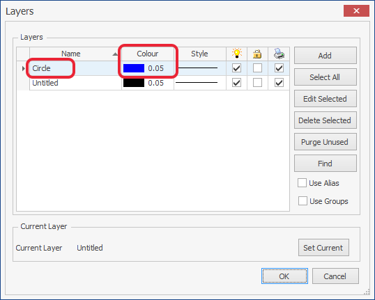 Screenshot: For help with moving an entity onto a layer.