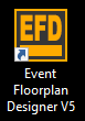 Screenshot: You should now now have an icon on your desktop to launch Event Floorplan Designer. Double
