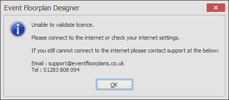 Screenshot: If the software did not load and you got another message, please click on the message box