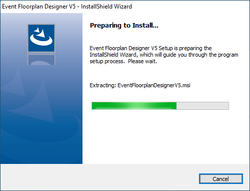 Screenshot: After clicking YES above, another dialog will appear which prepares the installation: