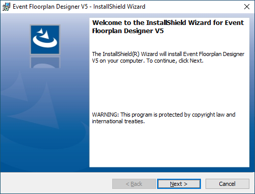 Screenshot: Once the installation has been prepared, you will get the following dialog box welcoming y