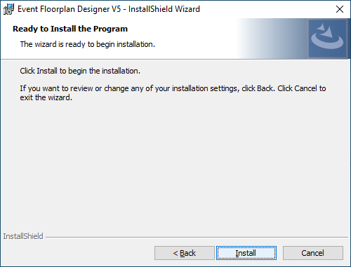 Screenshot: The install Wizard is now ready to install the software, click Install.