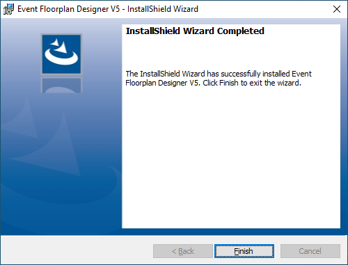 Screenshot: Event Floorplan will now be installed, once it has finished you will get the below dialog