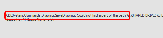 Screenshot: Long Filename/Folder Path Error