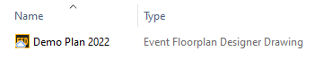 Screenshot: Double click on the drawing in your File Explorer: