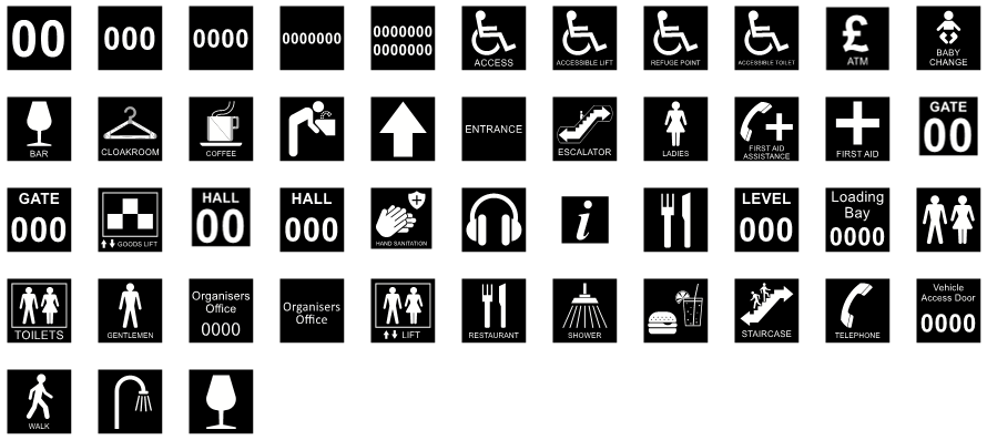 Screenshot: Square Venue Symbols