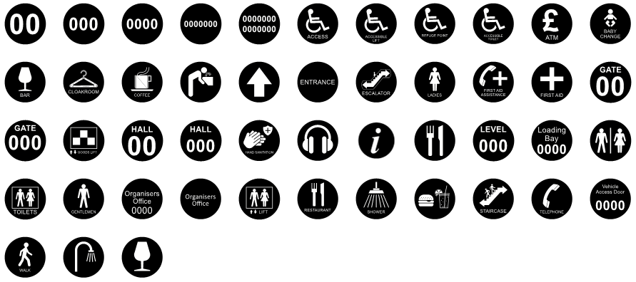 Screenshot: Circular Venue Symbols