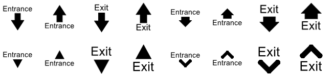 Screenshot: Arrows - Entrances and Exits