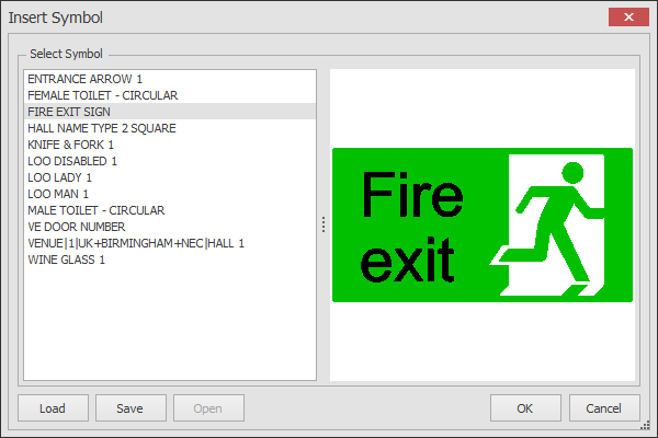 Screenshot: CAUTION 2: If you insert a Symbol and redefine an existing symbol, this cannot be undone.