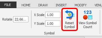 Screenshot: NOTE: If you got the rotation wrong or if the size does not look correct, select the symbo