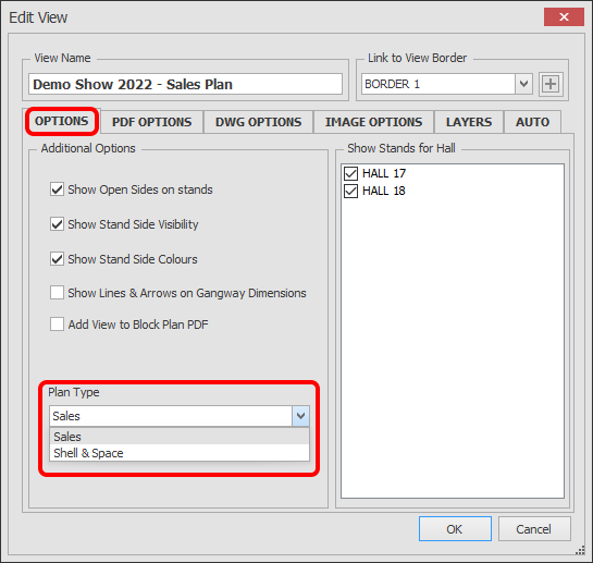Screenshot: For more flexibility, you can also configure individual Stand Type colours.